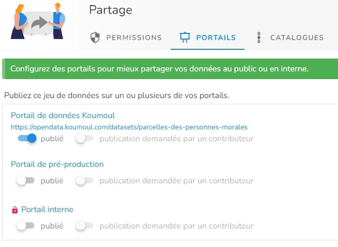 Publication d'un jeu de données