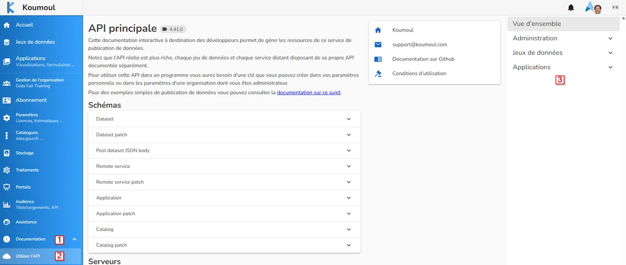 Documentation de l'API de Data Fair