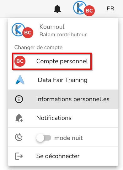 Accès à votre espace personnel