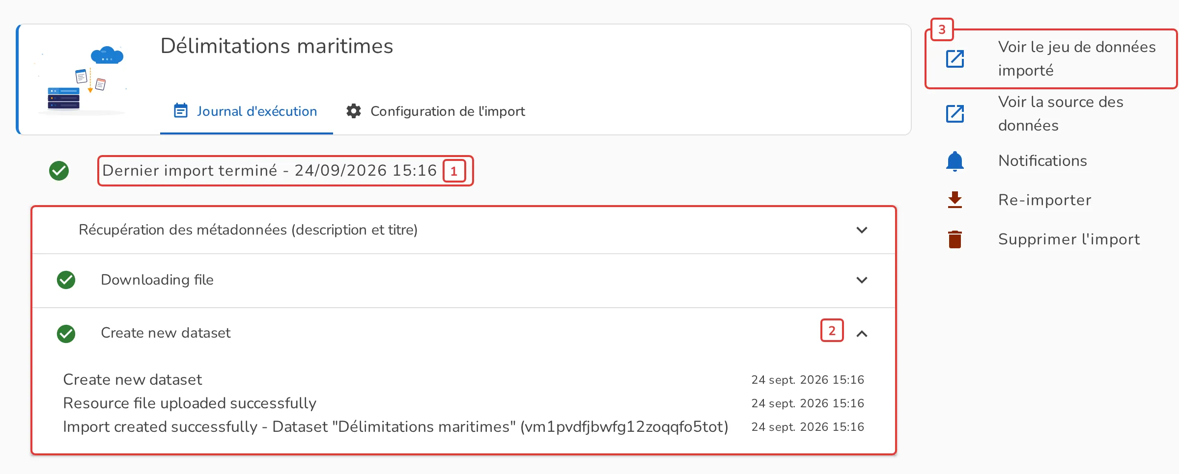 Import terminé