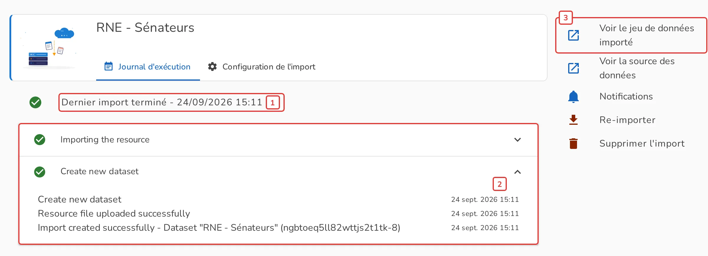 Import terminé