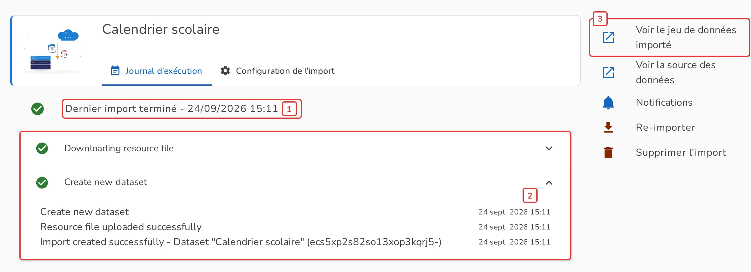 Import terminé