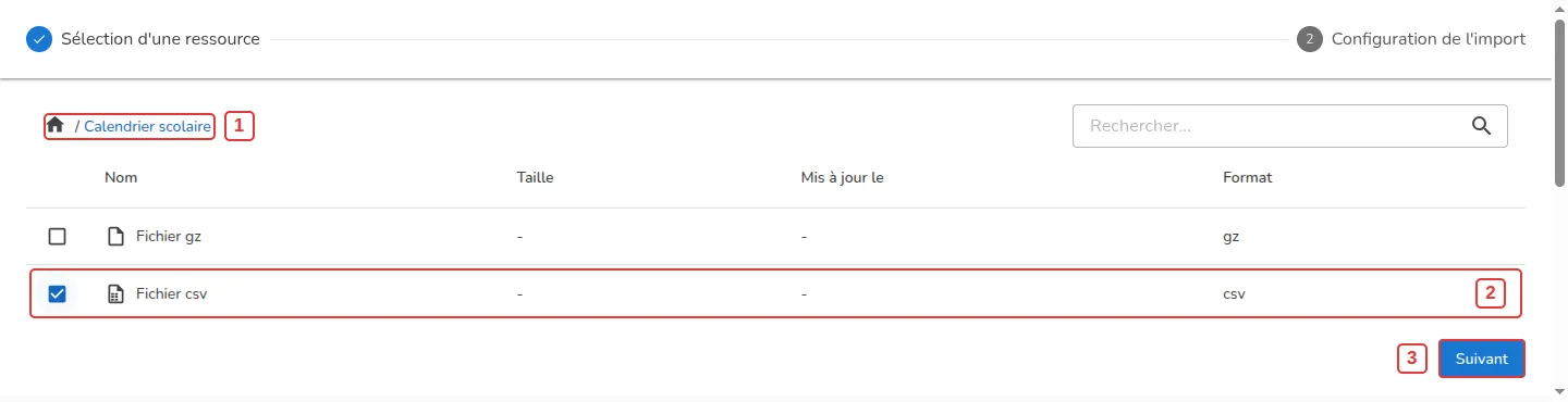 Sélection d’une distribution DCAT