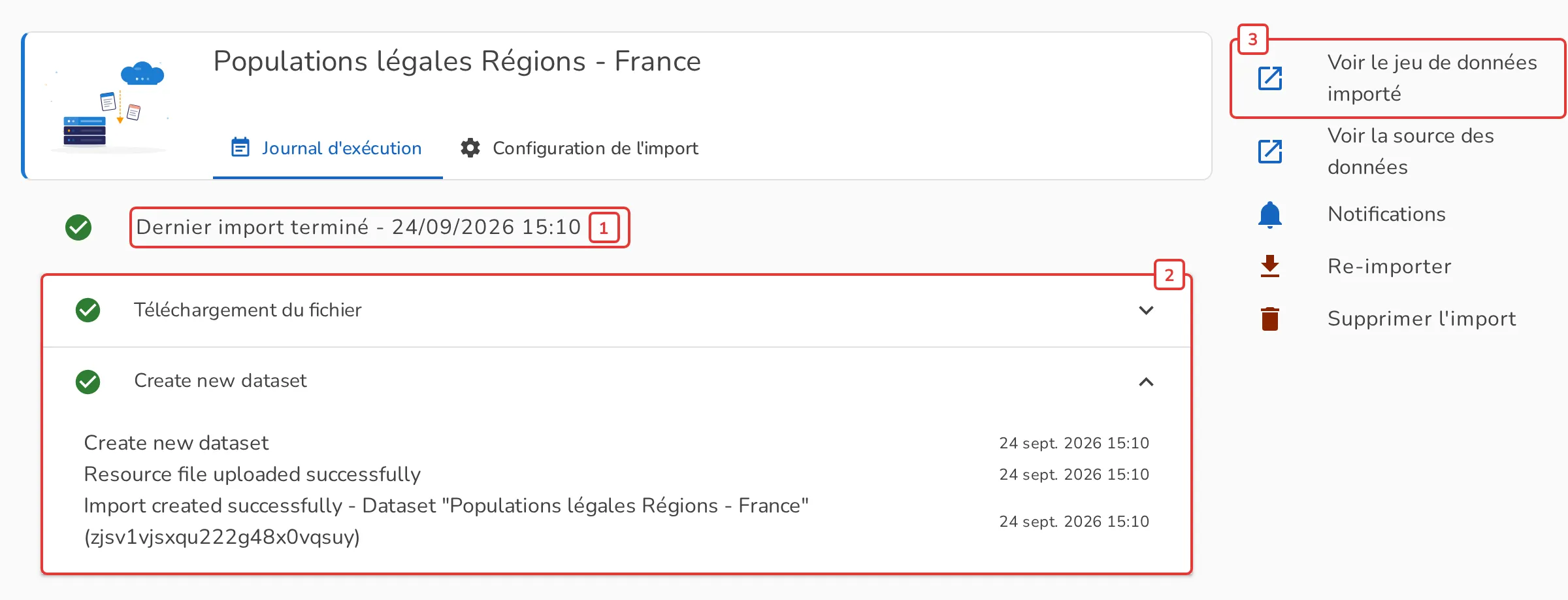 Import terminé