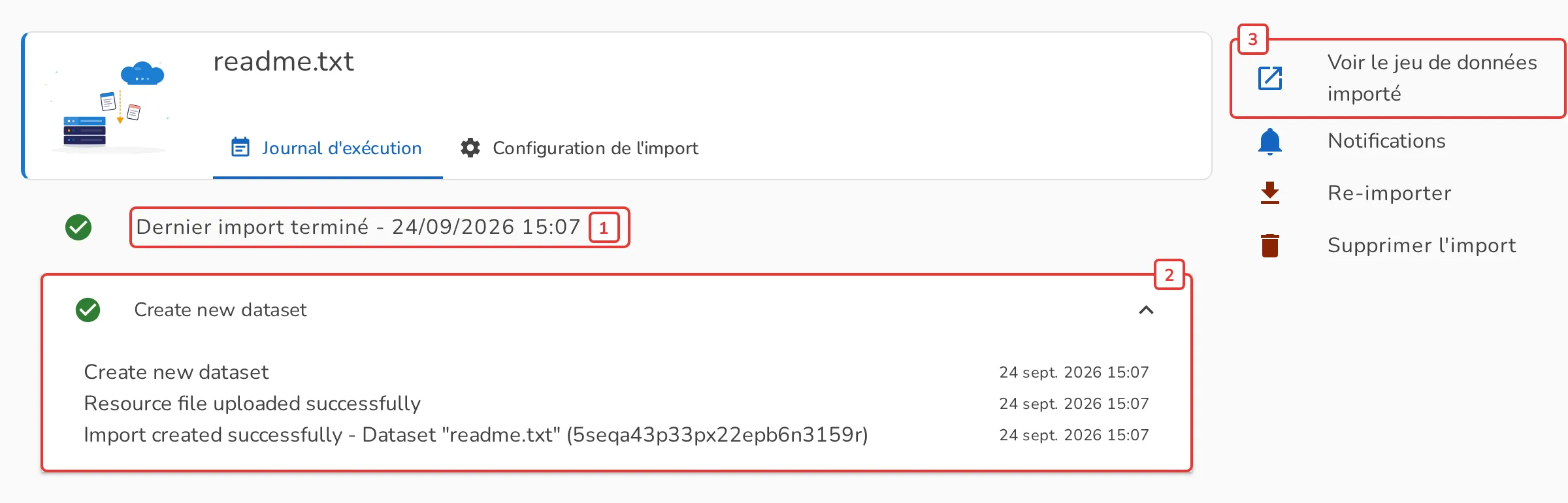Import terminé
