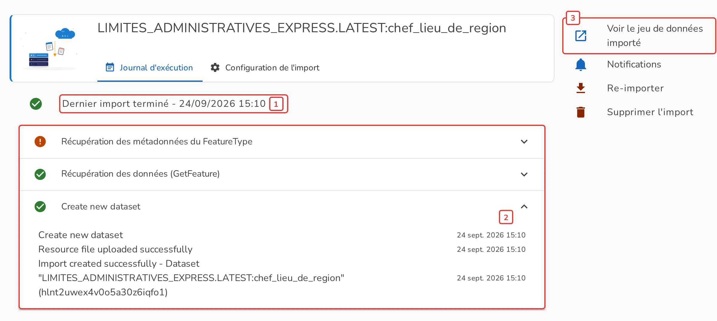 Import terminé