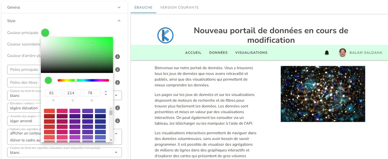 Personnalisez votre portail