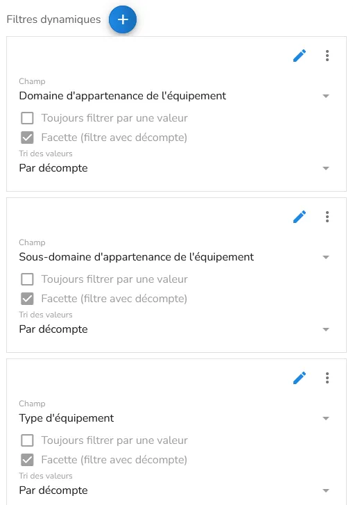 Filtres dynamique de votre carte