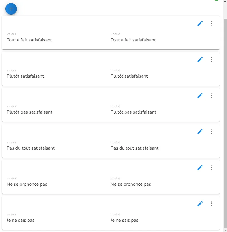 Ajout de plusieurs libellés de valeurs