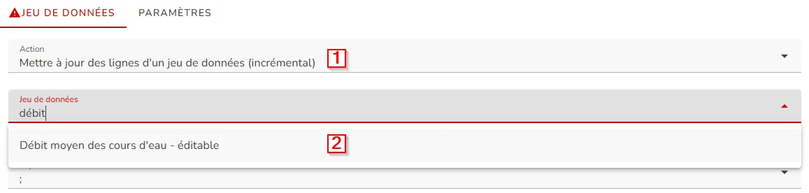 Modification du jeu de données