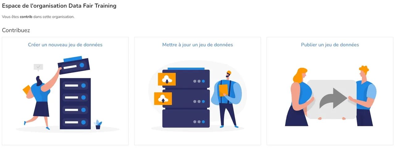 Page d'accueil de l'organisation