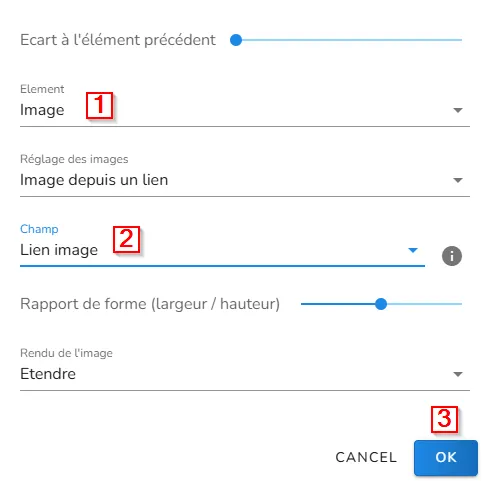 Configuration de l'image