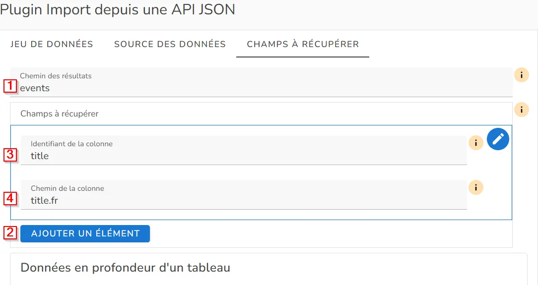 Ajout d'un element