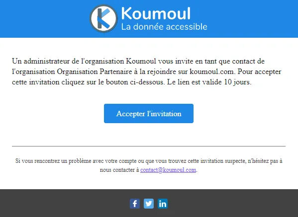 Email reçu par votre partenaire
