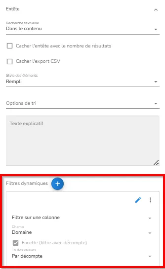 Actions disponibles sur une fiche