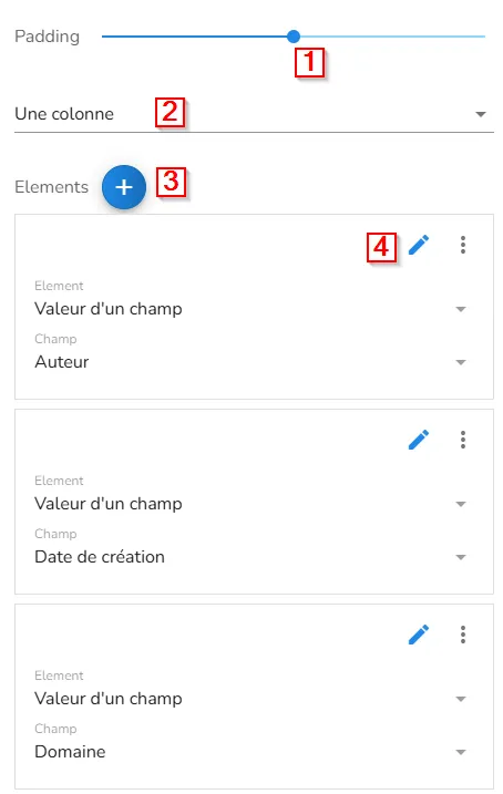 Configuration des sections de votre fiche