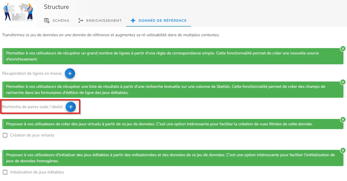 Ajout d'une règle sur vos données de référence
