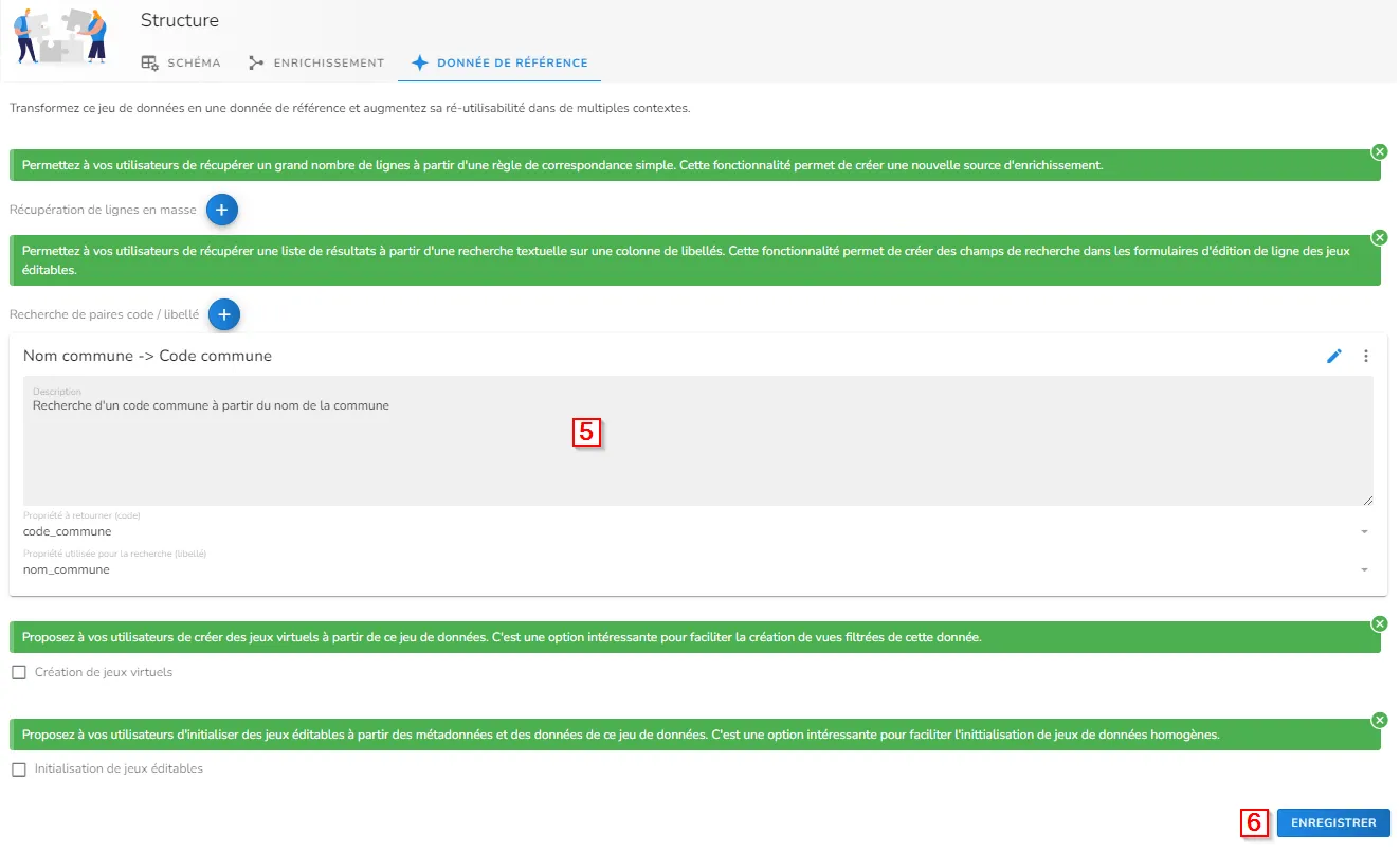 Enregistrez la configuration