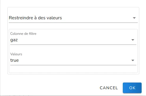 Filtres prédéfinis