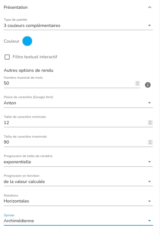 Section « présentation »