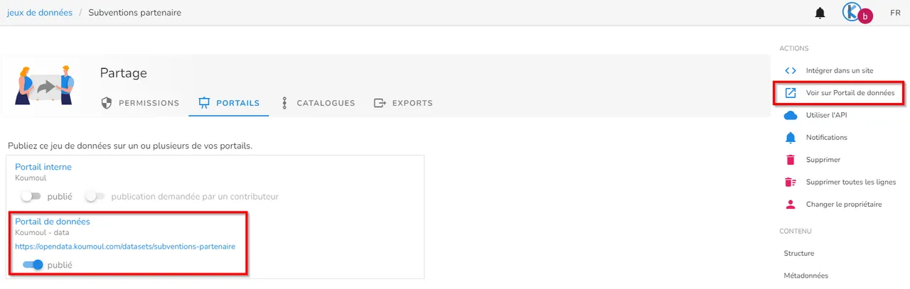 Liste des portails de l'organisation Koumoul