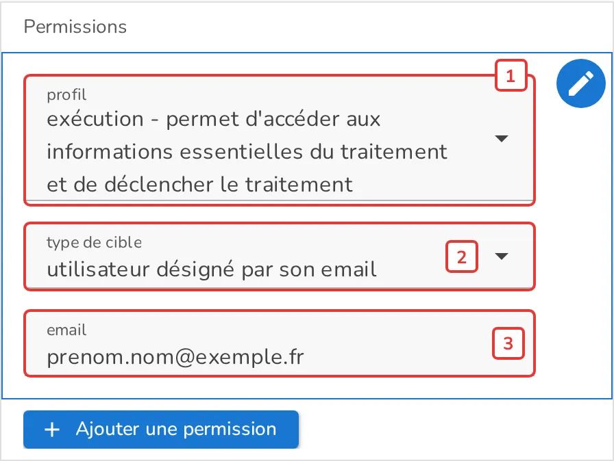Ajouter une permission
