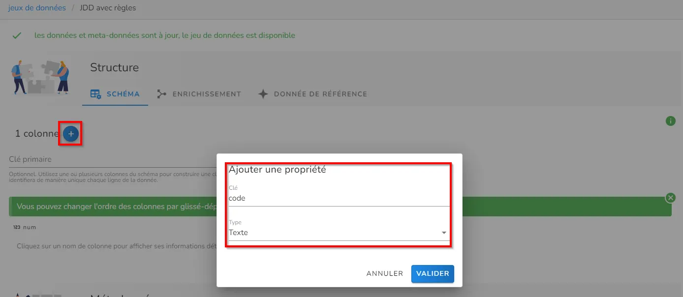 Ajout d'un colonne textuelle