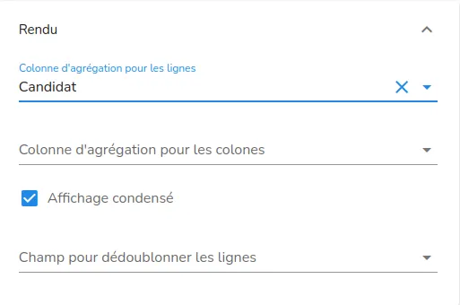 Section « rendu »