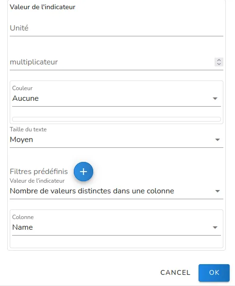 Choisissez les paramètres