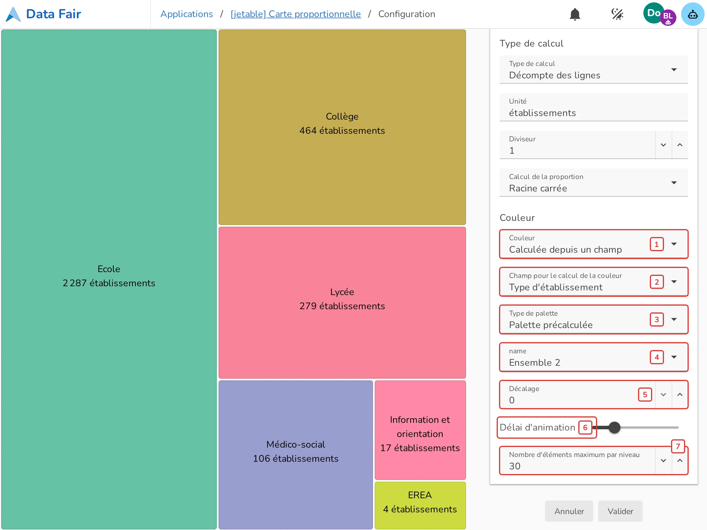 Couleur calculée depuis un champ dans la configuration
