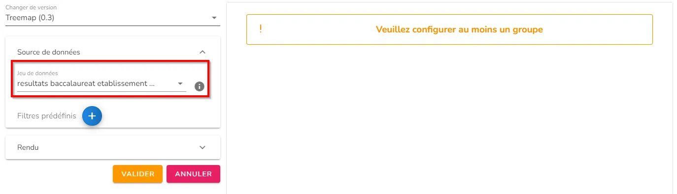 Section « source des données »
